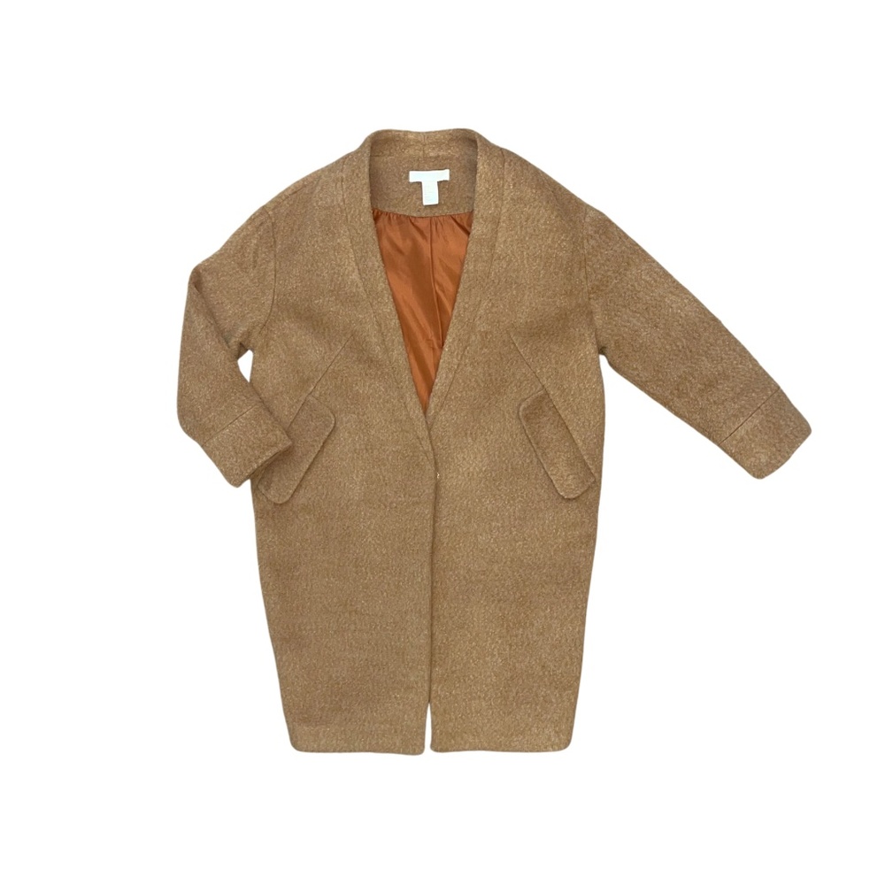 Women's Wool Blend Mid-Length Camel Coat size 4